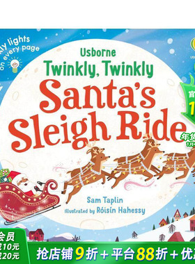 【预售】闪闪发光的圣诞雪橇之旅 Twinkly Twinkly Santa's Sleigh Ride 英文儿童趣味英语早教进口书绘本