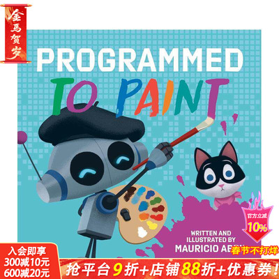 【预售】编程绘制 Programmed to Paint 英文儿童插画故事绘本 进口童书