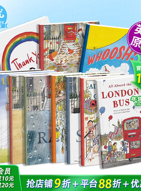 【现货多册选拍】Sam Usher绘本：伦敦巴士上的一切/四季/野趣等 All Aboard the London Bus 英文儿童艺术插画绘本进口书