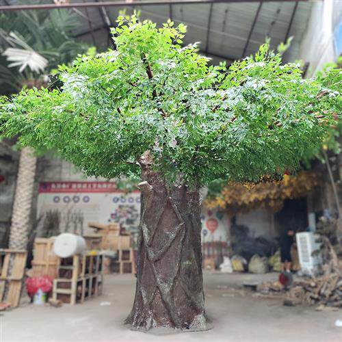 仿真假榕树大型室内人造榕树景观工程造景仿生包柱大榕树厂家订制