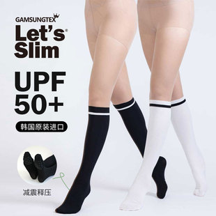 Let's Slim 韩国进口黑白拼接丝袜高尔夫休闲运动丝袜Knee Socks