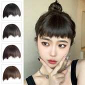 假发浏海女自然前额真发狗啃浏海隐形眉上空气假浏海齐厚浏海发片