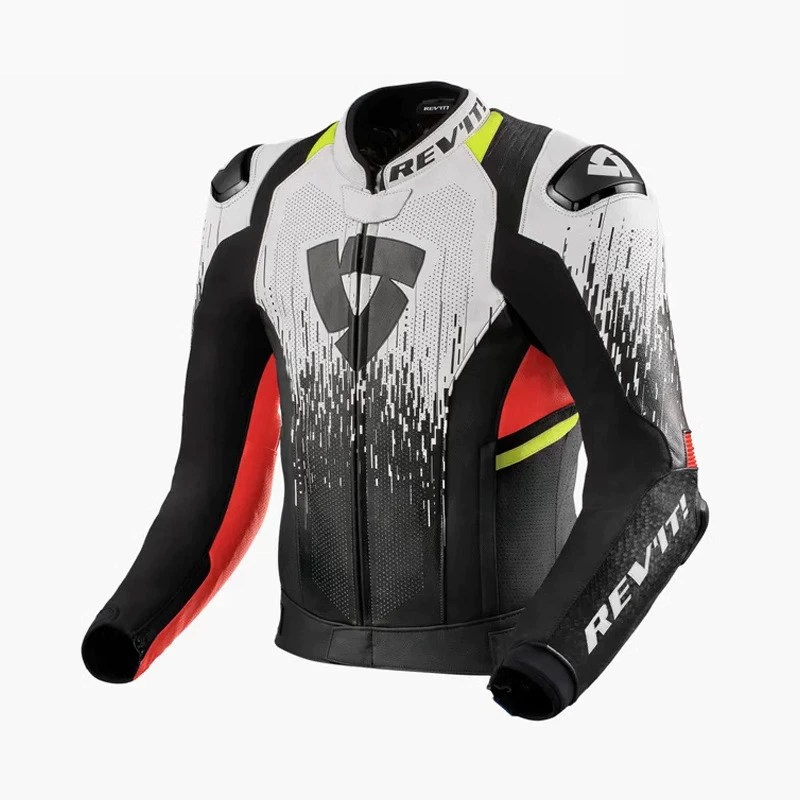 REVIT锐飞特雷霆2Pro摩托车骑行服皮衣男四季透气竞速皮夹克防摔