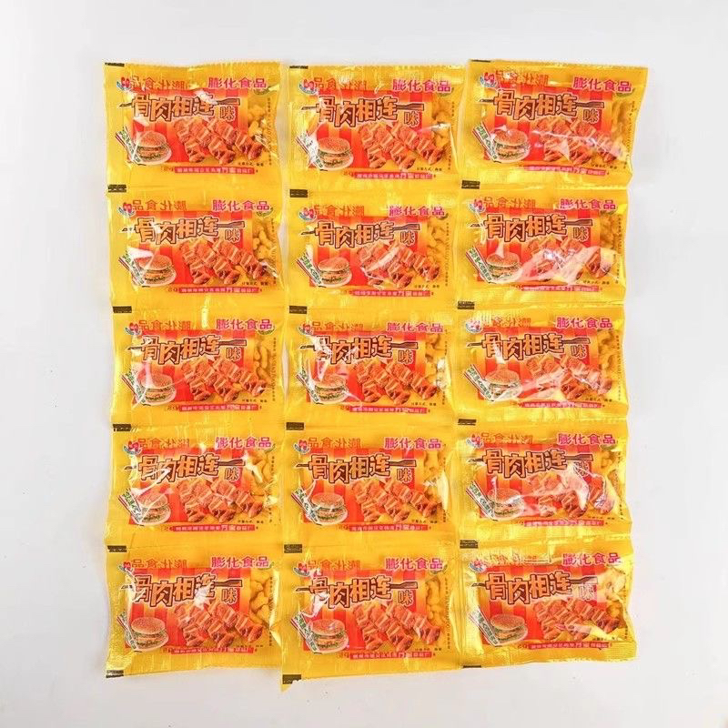 惠诚骨肉相连小包装8090后童年怀旧膨化食品休闲零食小吃香辣味