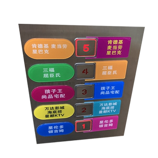 电梯按钮指示牌 定制楼层乘坐提示牌字片贴标识防水按键贴大堂广告贴商场酒店车库停车场按钮贴公司电指贴片