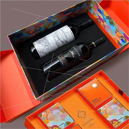 中秋节月饼盒包装盒通用10粒双层送礼红酒礼盒礼品盒空盒定制