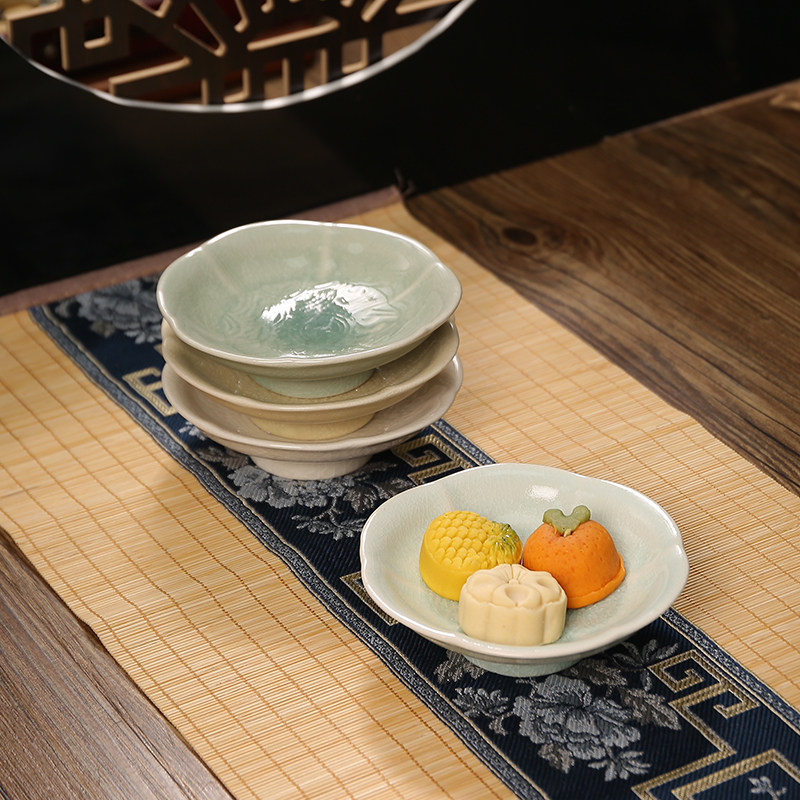 精致陶瓷高脚茶点盘家用茶几下午茶零食水果盘中式围炉煮茶干果碟,餐饮具,果盆/果盘/果篮,淘宝优惠券,粉丝福利购,淘宝优惠卷