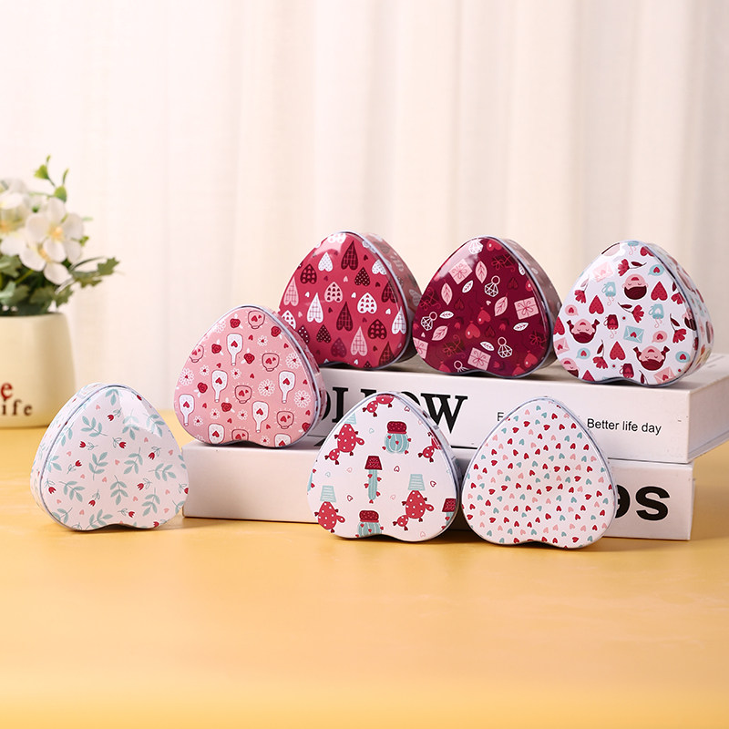 爱心铁质收纳盒复古迷你便携式