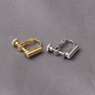 耳钉改耳夹转换器无耳洞女耳饰diy材料配件U型隐形螺旋耳夹可调节