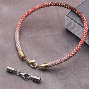 手链扣子吊桶扣 项链扣头配件连接扣 编绳龙鳞皮绳防掉扣龙虾扣