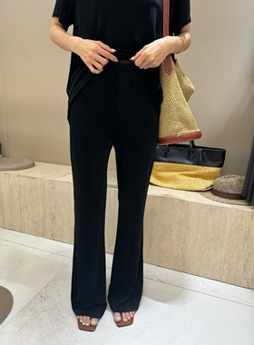 十三行摩登197醋酸高弹微喇裤女2026夏新弹力显瘦垂感休闲裤81105