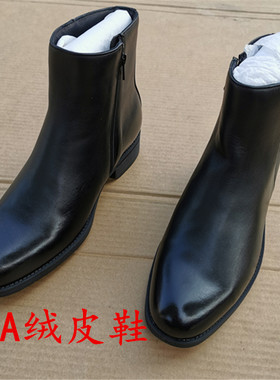 战猎鹰保真男冬季绒皮鞋中帮绒皮靴防寒工作靴保暖寒区耐磨防滑