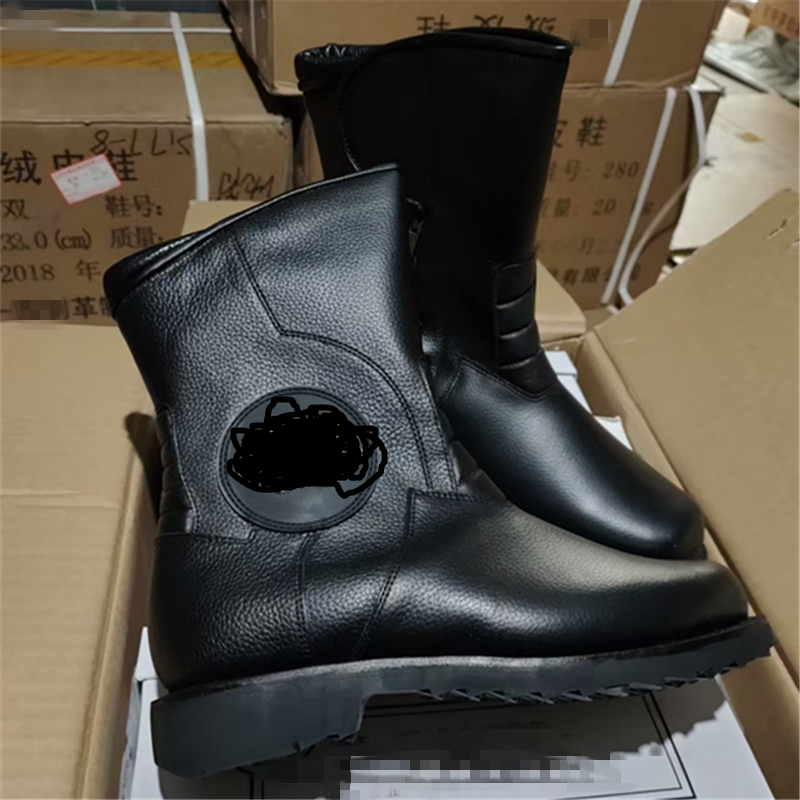 正品02式冬季飞行皮靴