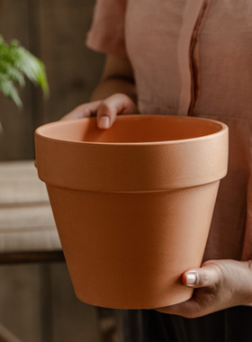 陶土花盆陶盆粗陶透气陶瓷特价清仓包邮小盆栽红陶多肉花盆大口径