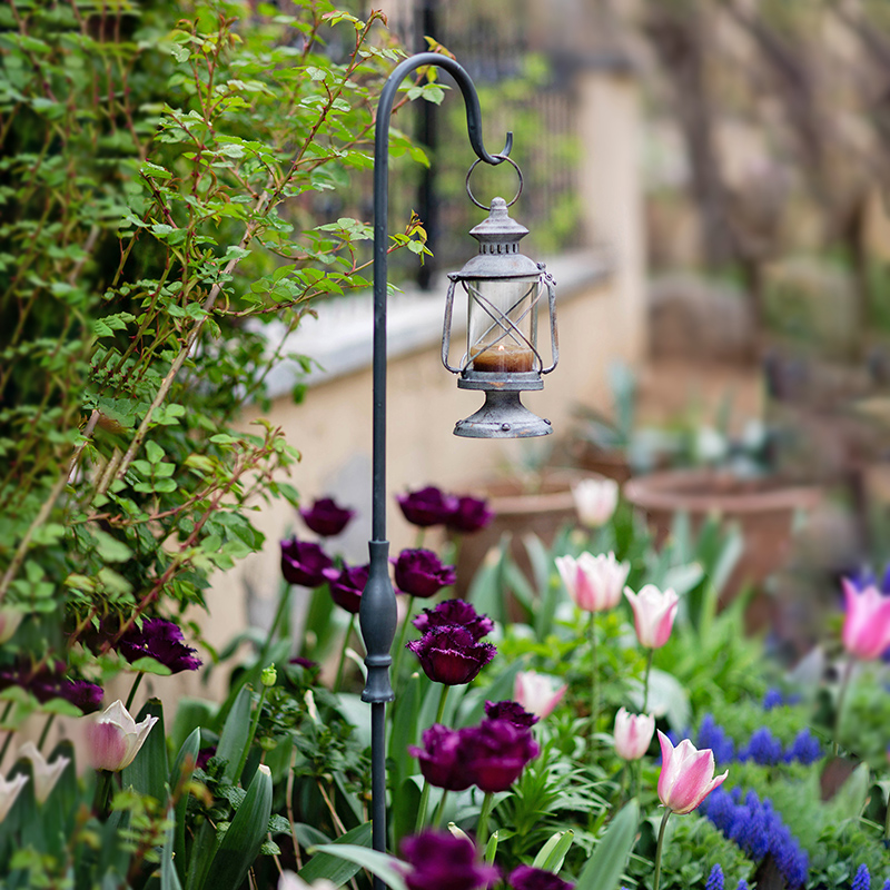 掬涵复古铁艺落地吊挂庭院花架