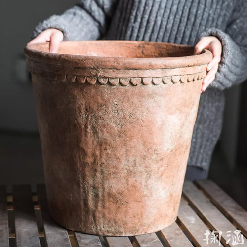 复古仿旧花盆特大号绿植盆栽通用