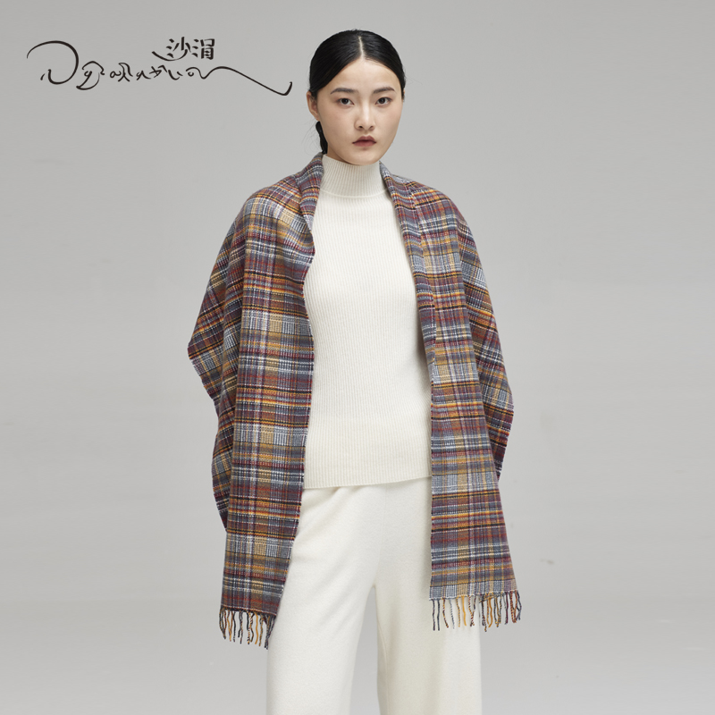 sandriver格纹围巾秋冬