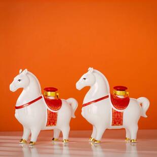 景德镇陶瓷酒瓶1斤装马到成功十二生肖马空酒壶酒坛家用密封摆件