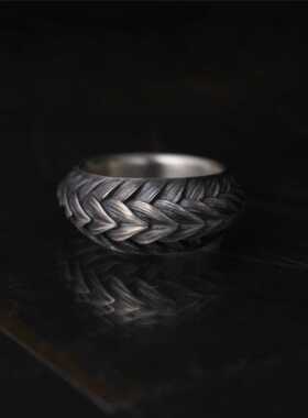 FuGui 《红莲》戒指原创设计手工小众百搭复古个性潮人开口食指环