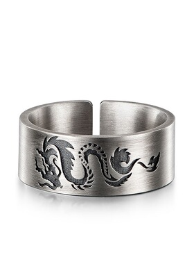 辰龙戒指男士复古潮痞帅指环高级感小众生肖龙开口单身戒原创设计