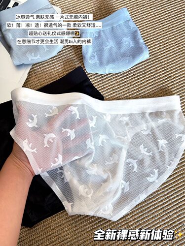 男士三角内裤10A抑菌山茶花香无痕超薄冰丝凉感内档轻薄透气内裤