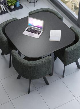 简约接待桌椅组合洽谈桌店铺会客桌椅办公室休闲小圆桌方餐桌北欧