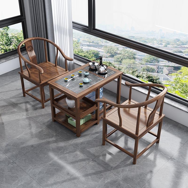 茶桌椅组合实木家用阳台喝泡茶小茶台功夫茶几烧水壶茶具套装一体