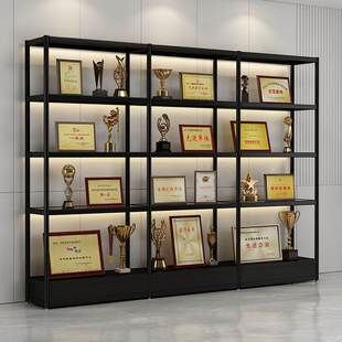 公司荣誉证书展示架奖杯奖牌陈列柜资质证书展示墙简约现代置物架