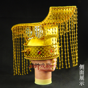 古装平天冠秦始皇神像大汉天子皇帽帝王帽日月寺庙玉皇大帝平顶冠