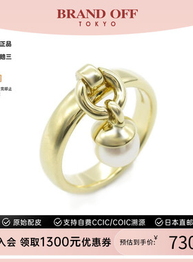 中古Tiffany&Co蒂芙尼女A级95新ring戒指黄金戒指白色BRANDOFF