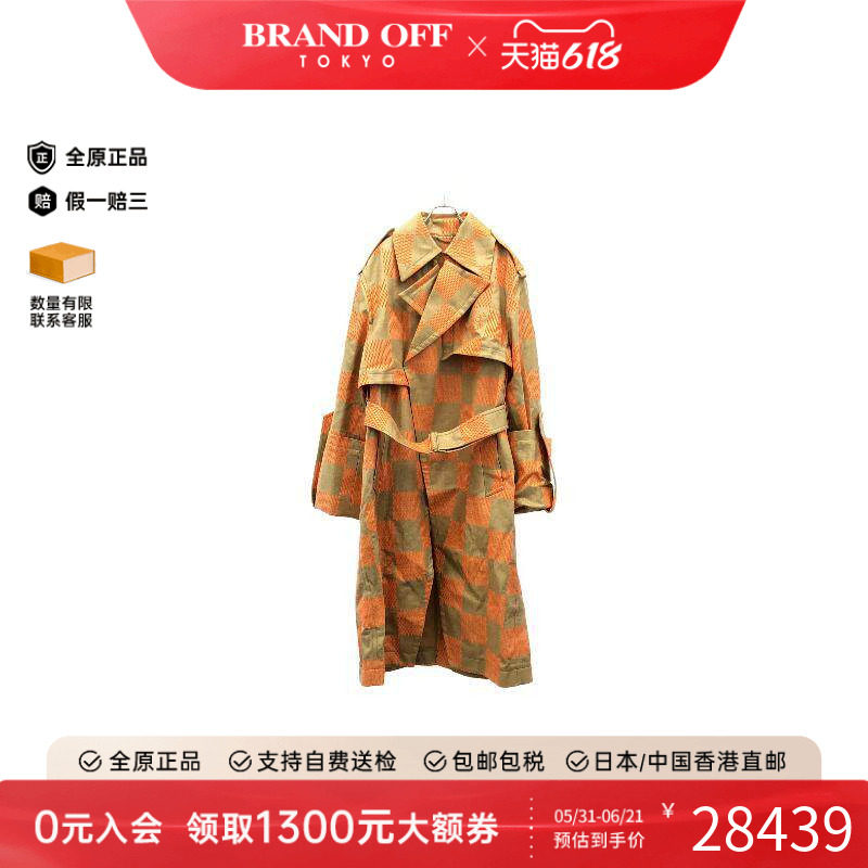 中古LV路易威登男A级95新coat风衣外套尼龙外套橘色时尚BRANDOFF