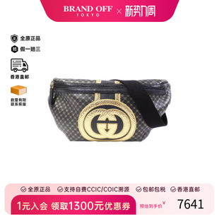 中古Gucci古驰女包A级95新body bag随身包牛皮腰包黑色