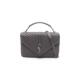 中古YSL圣罗兰女包A级95新Handbag手包牛皮手提包灰色