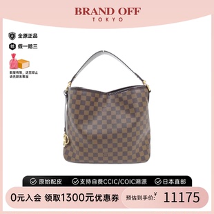 Delightful 中古LV路易威登女包A級(jí)95新Damier 33棋盤(pán)格單肩包