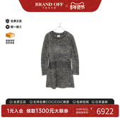 中古Chanel香奈儿女B级9新one piece连衣裙丝绸上衣黑色