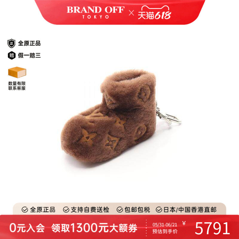 中古LV路易威登女A级95新key ring钥匙圈不锈钢钥匙扣棕色