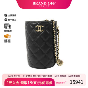 中古Chanel香奈儿女包B级9新Shoulder bag肩包羊皮斜挎包黑色