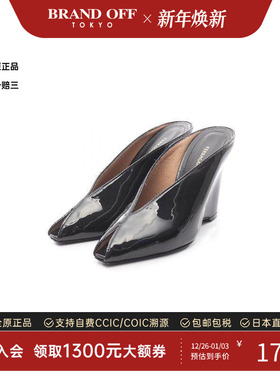 中古Ferragamo菲拉格慕女A级95新pumps高跟鞋漆皮鞋黑色BRANDOFF
