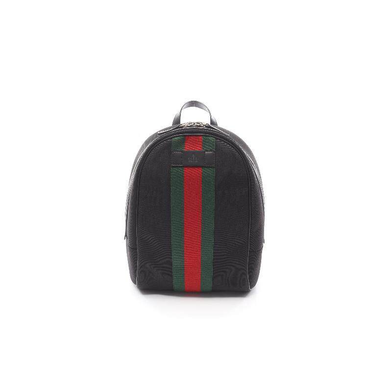 中古Gucci古驰男包A级95新backpack rucksack背包帆布背包双肩包