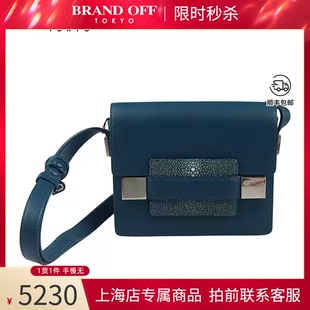「9.0新」DELVAUX(德尔沃)MADAME MINI普鲁士蓝牛皮迷你斜挎包