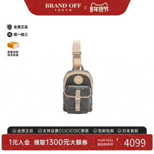 中古Gucci古驰男包A级95新waist bag腰包棉斜挎包灰色