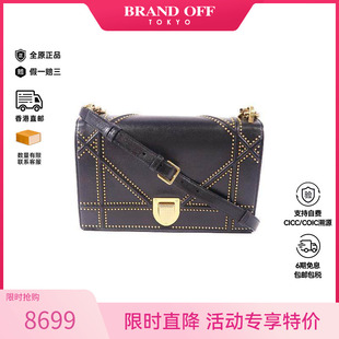 中古Dior迪奥女包B级9新Shoulder bag肩包牛皮斜挎包黑色HK时尚