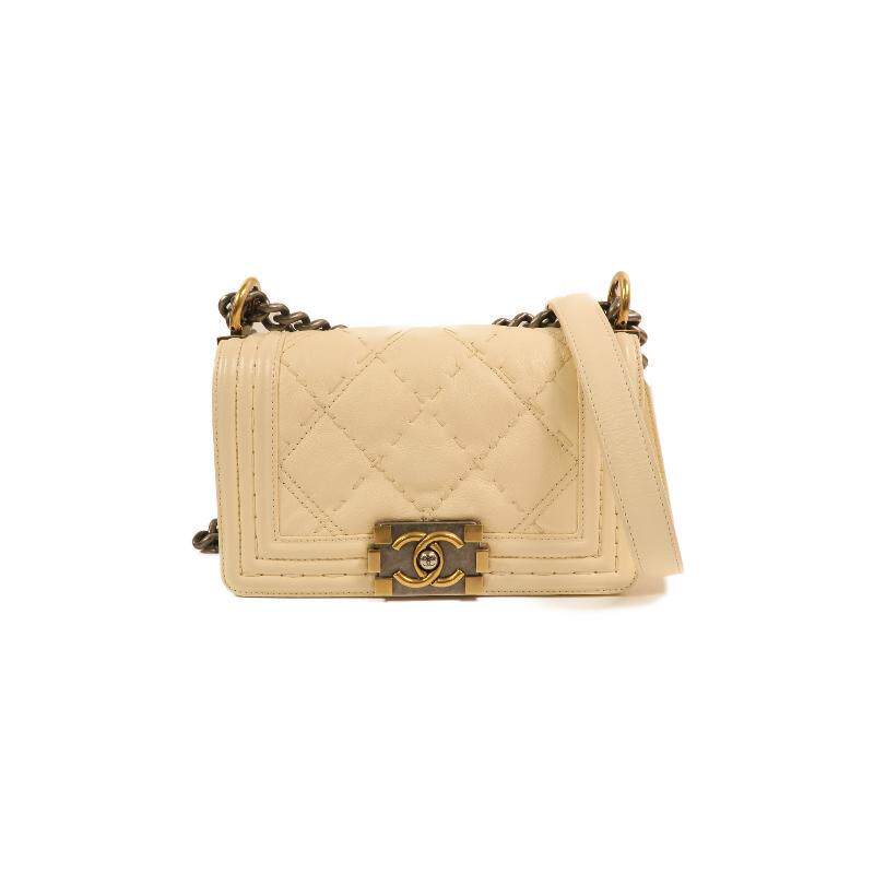 中古Chanel香奈儿女包A级95新Shoulder bag肩包牛皮斜挎包白色
