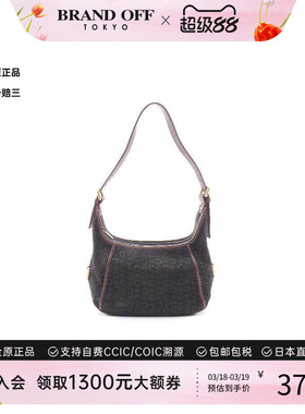 中古Celine赛琳女包B级9新C MacadamC马车牛皮单肩包黑色