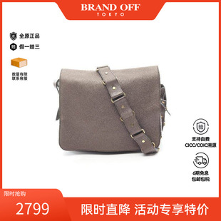 中古Celine赛琳女包B级9新Messenger bag邮差包牛皮斜挎包棕色