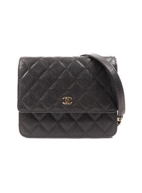 中古Chanel香奈儿女包B级9新Wallet On Chain链条钱包WOC斜挎包