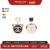 中古Chanel香奈儿女A级95新earrings耳环镀金金属耳夹 耳钉金色