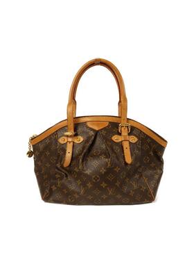 中古LV路易威登女包B级9新Tivoli GM饺子包涂层/防水帆布单肩包HK