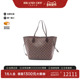 中古LV路易威登女包A级95新Neverfull MM购物袋帆布托特包棕色