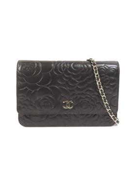 中古Chanel香奈儿女包A级95新Wallet On Chain链条钱包WOC斜挎包
